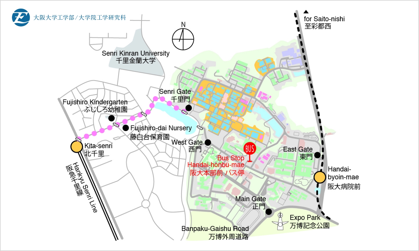 大阪大学大学院工学研究科マテリアル生産科学専攻 キャンパスマップ